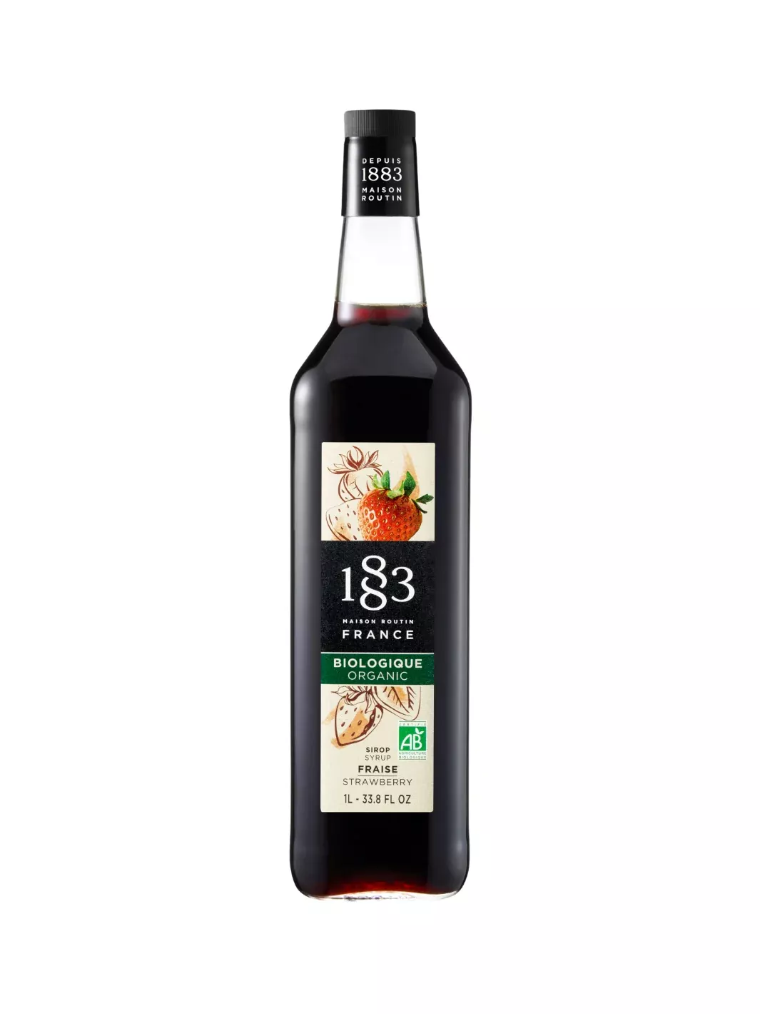 1883 Organic Strawberry Syrup (1000ml/33.8oz)