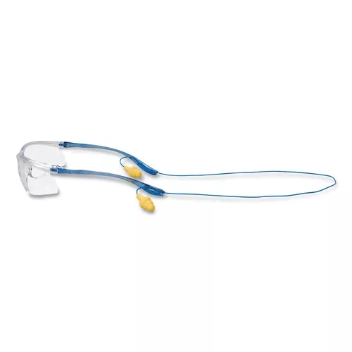 3M 11796-00000-20 Virtua Plastic Frame Polycarbonate Lens Sport CCS Protective Eyewear - Blue Frame/Clear Lens