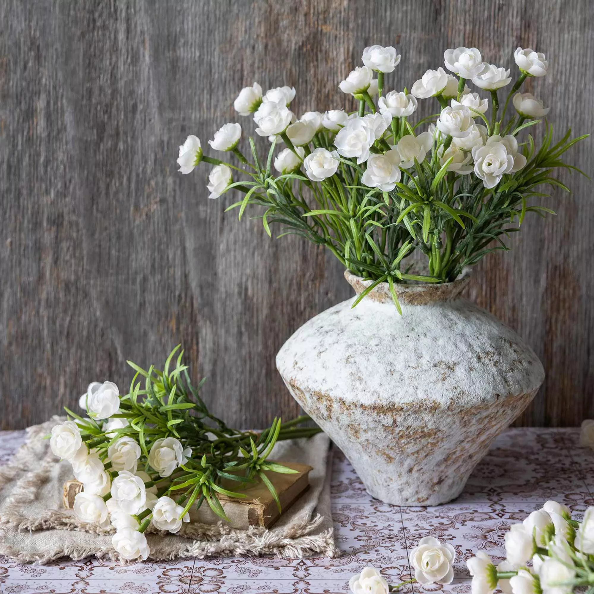 Abigail Ahern Faux Hellebore Bunch in White