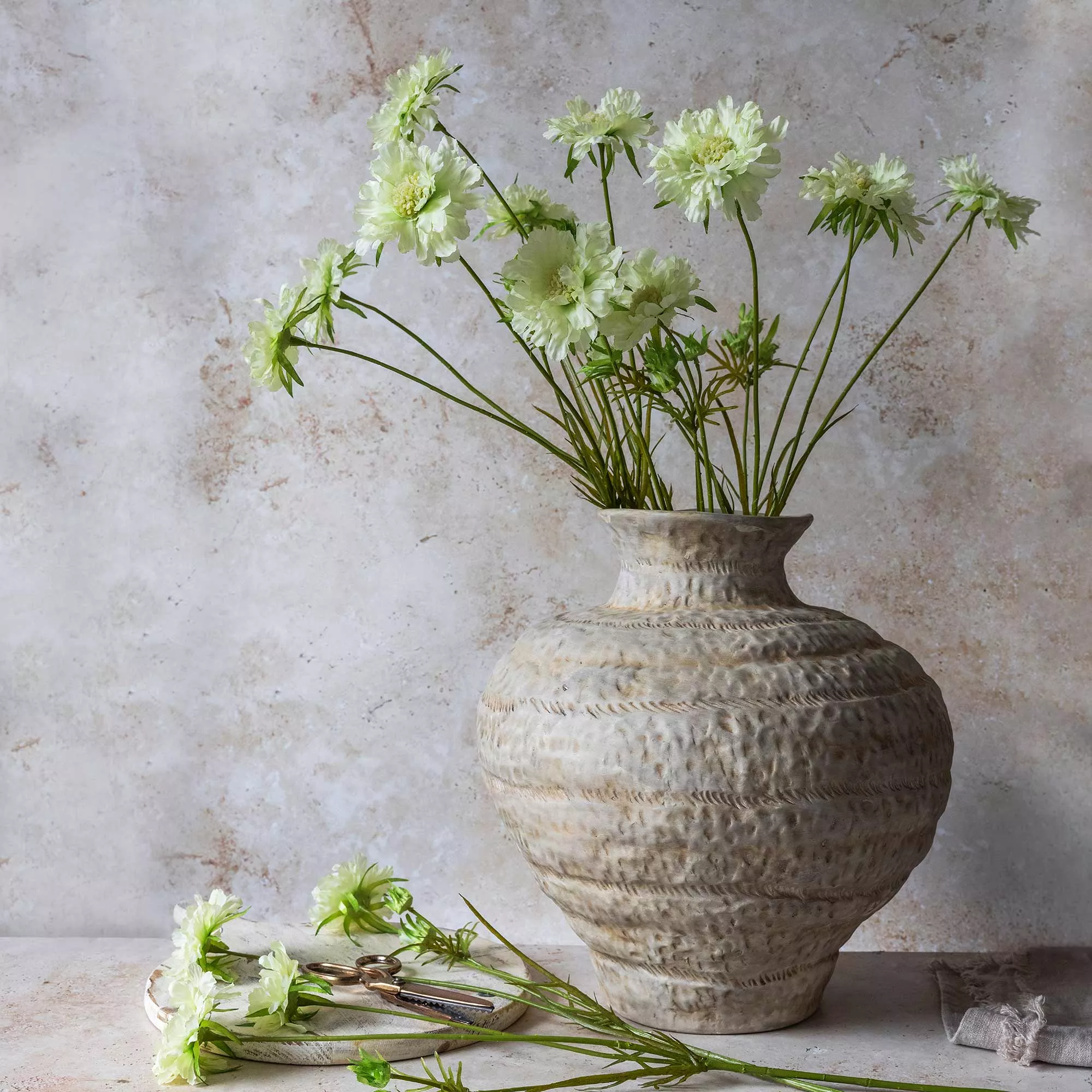 Abigail Ahern Faux Scabious Flower in Cream