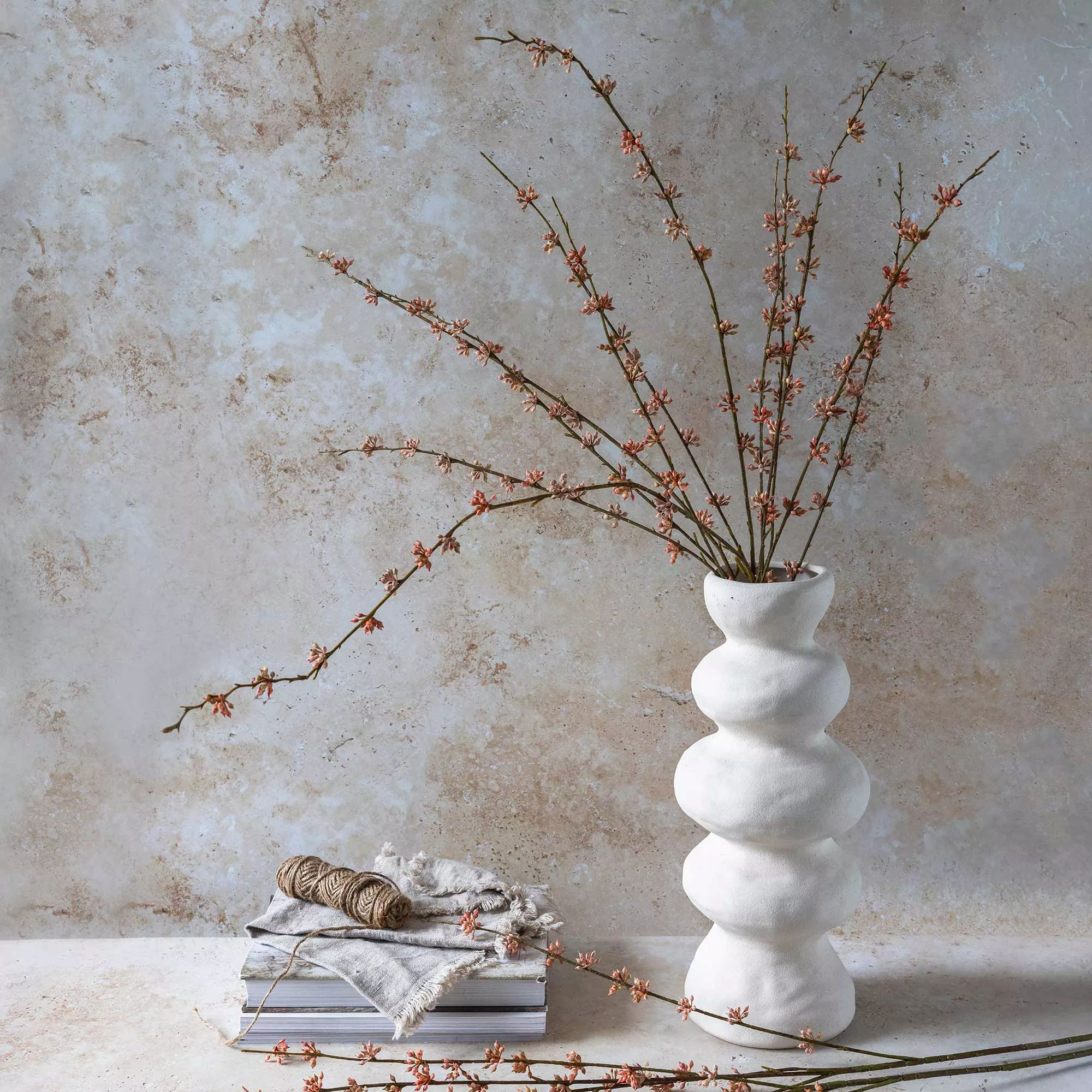 Abigail Ahern Faux Succulent Branch in Coral
