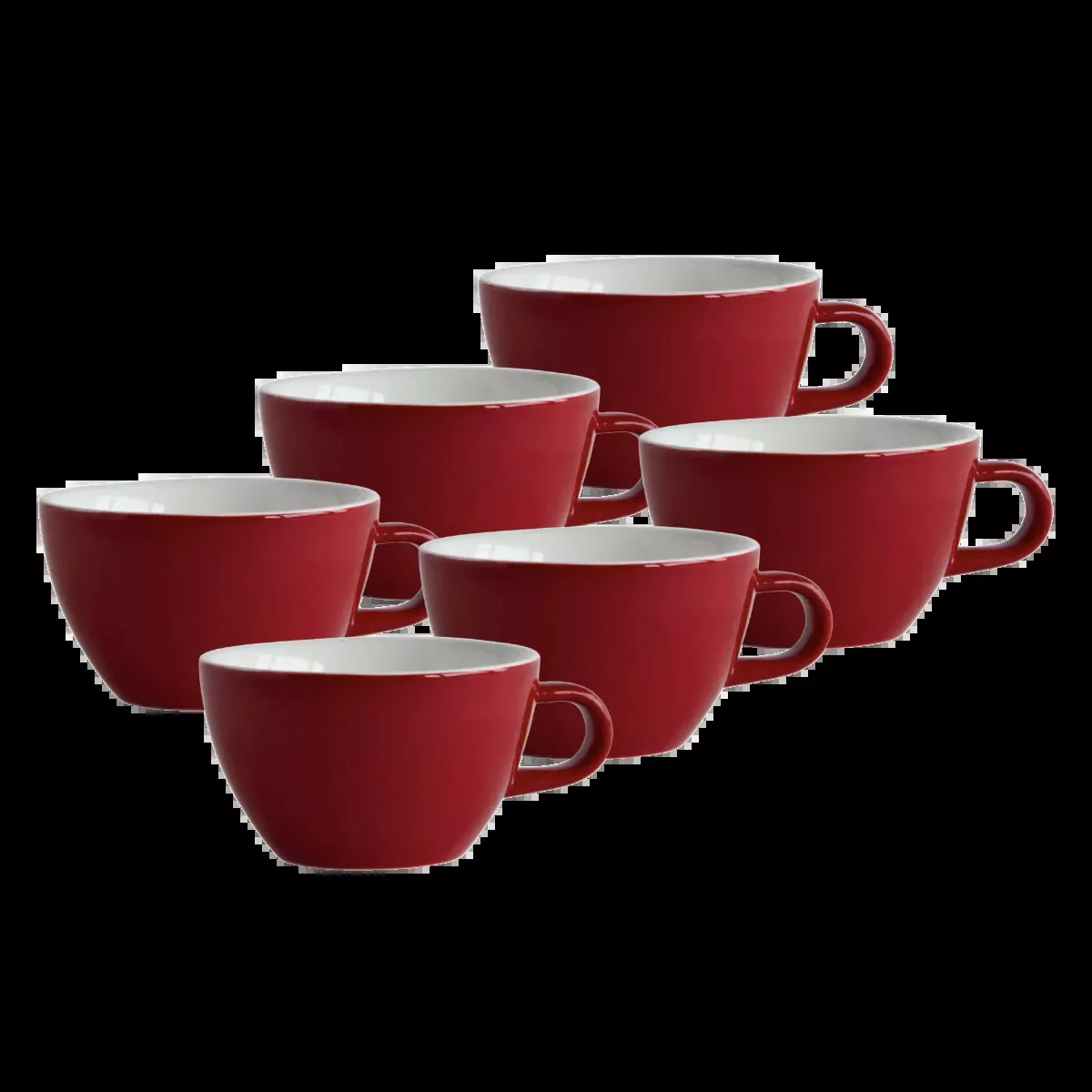 ACME Latte Cup 280ml/9.47oz Red (Set of 6)