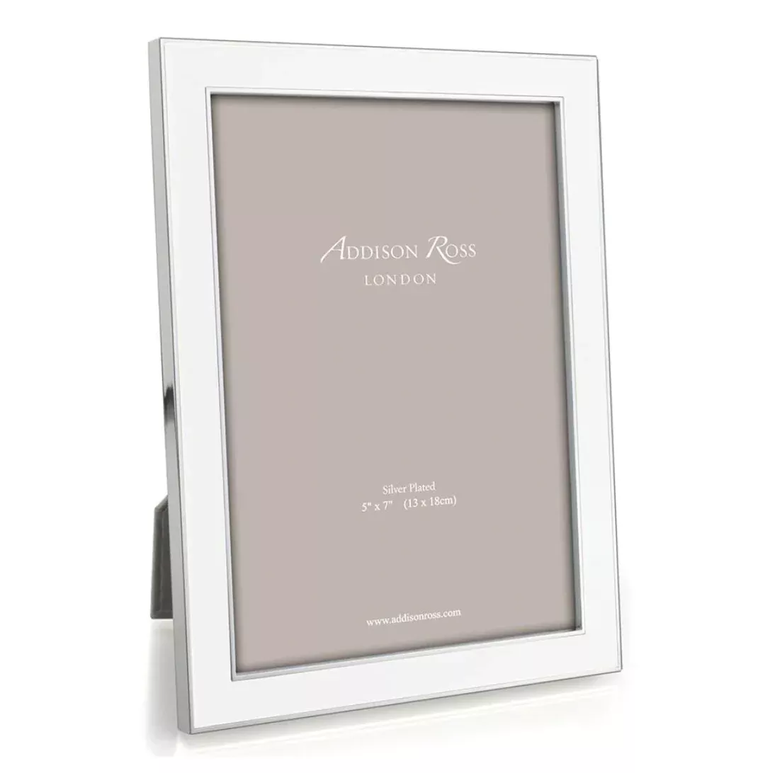 Addison Ross White Enamel Photo Frame – 8" x 10"