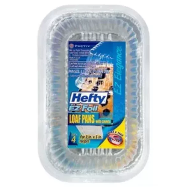 Aluminum Foil Loaf Pans With Lids – 5.75 x 3.25 x 2 – 4 Pack