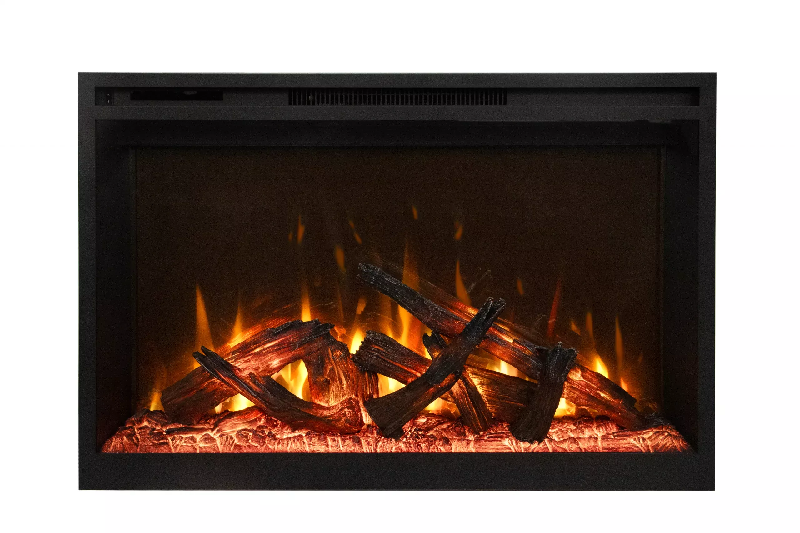 Amantii Fire & Ice RusticStone 42" Smart Built-In Electric Fireplace