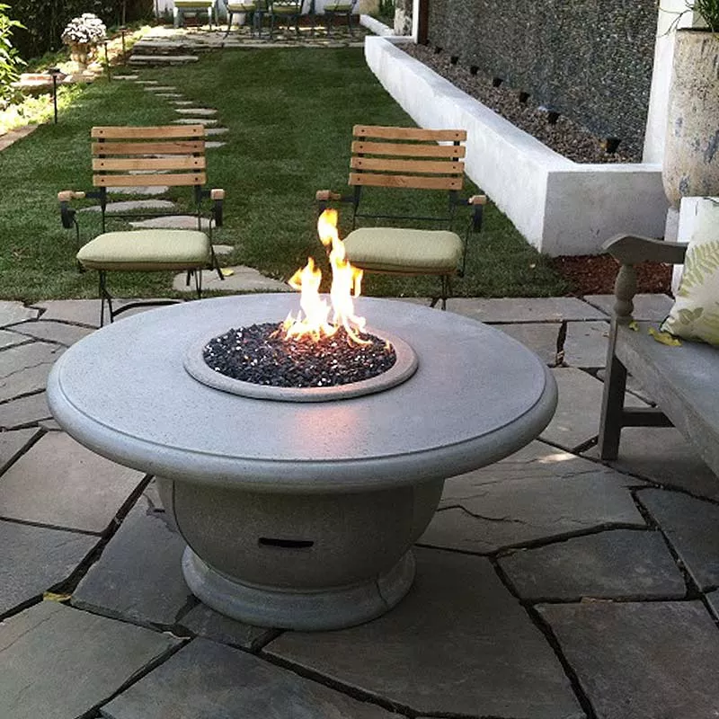 American Fyre Designs Amphora Fire Table with Concrete Top