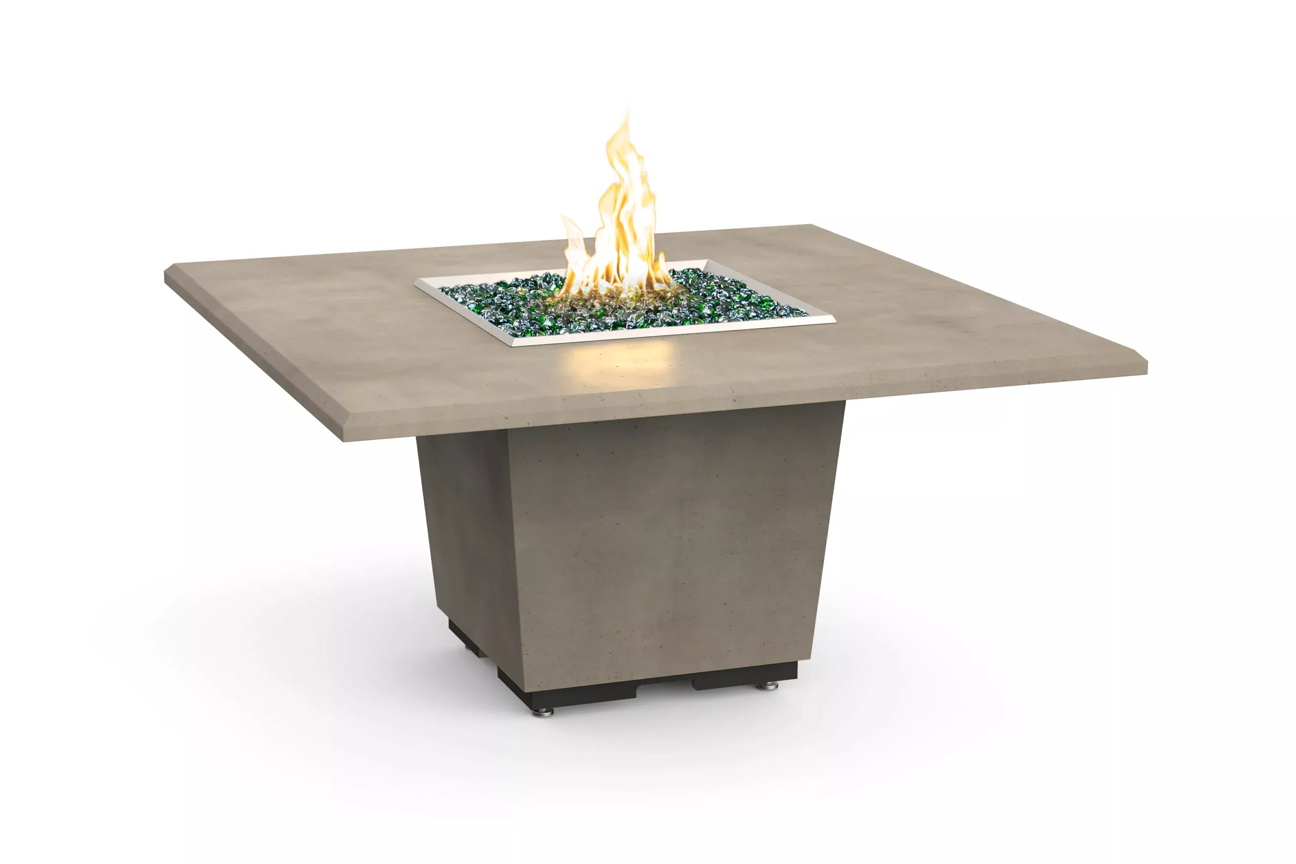 American Fyre Designs Cosmopolitan Square 60-Inch Dining Height Gas Fire Table