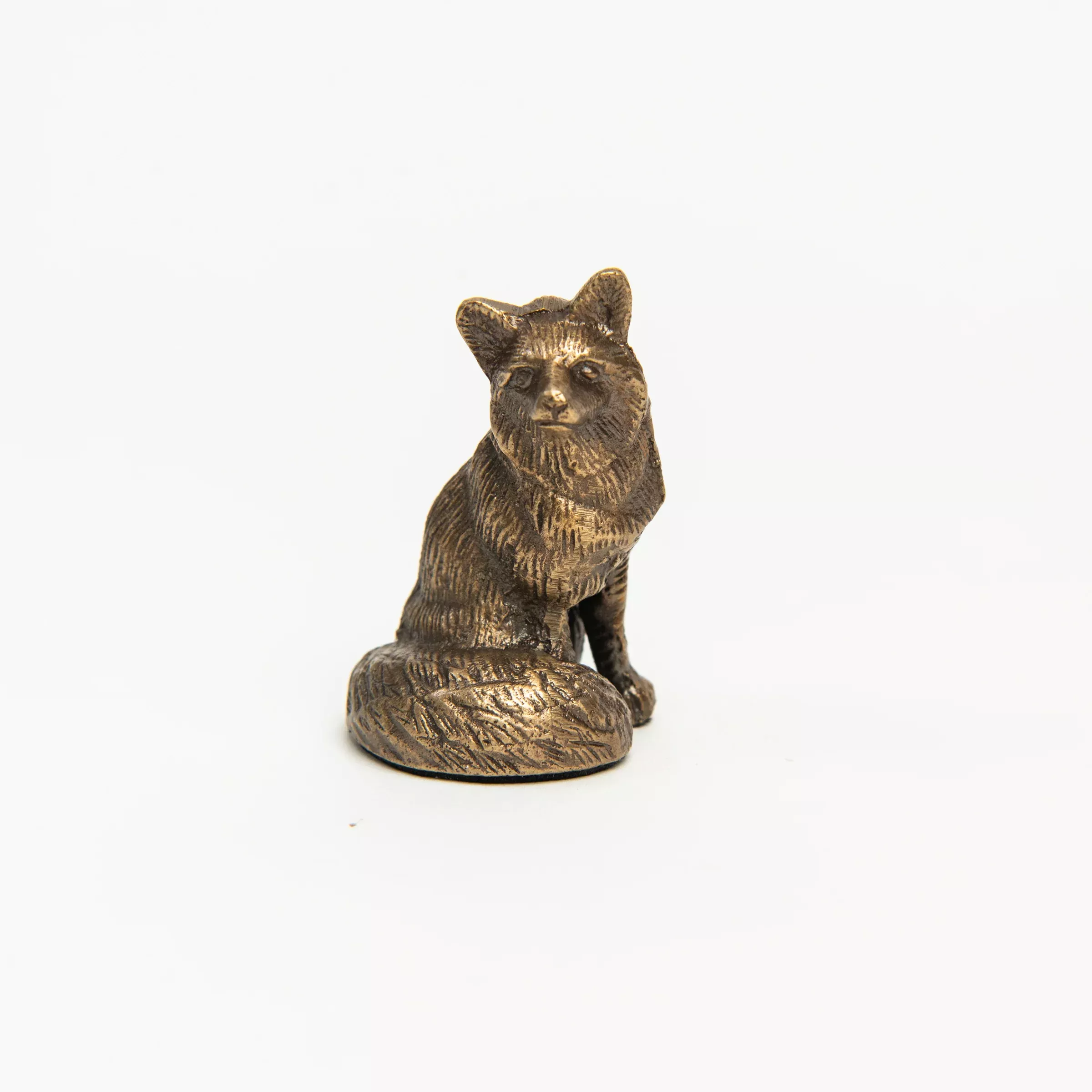 Antiqued Brass Sitting Fox