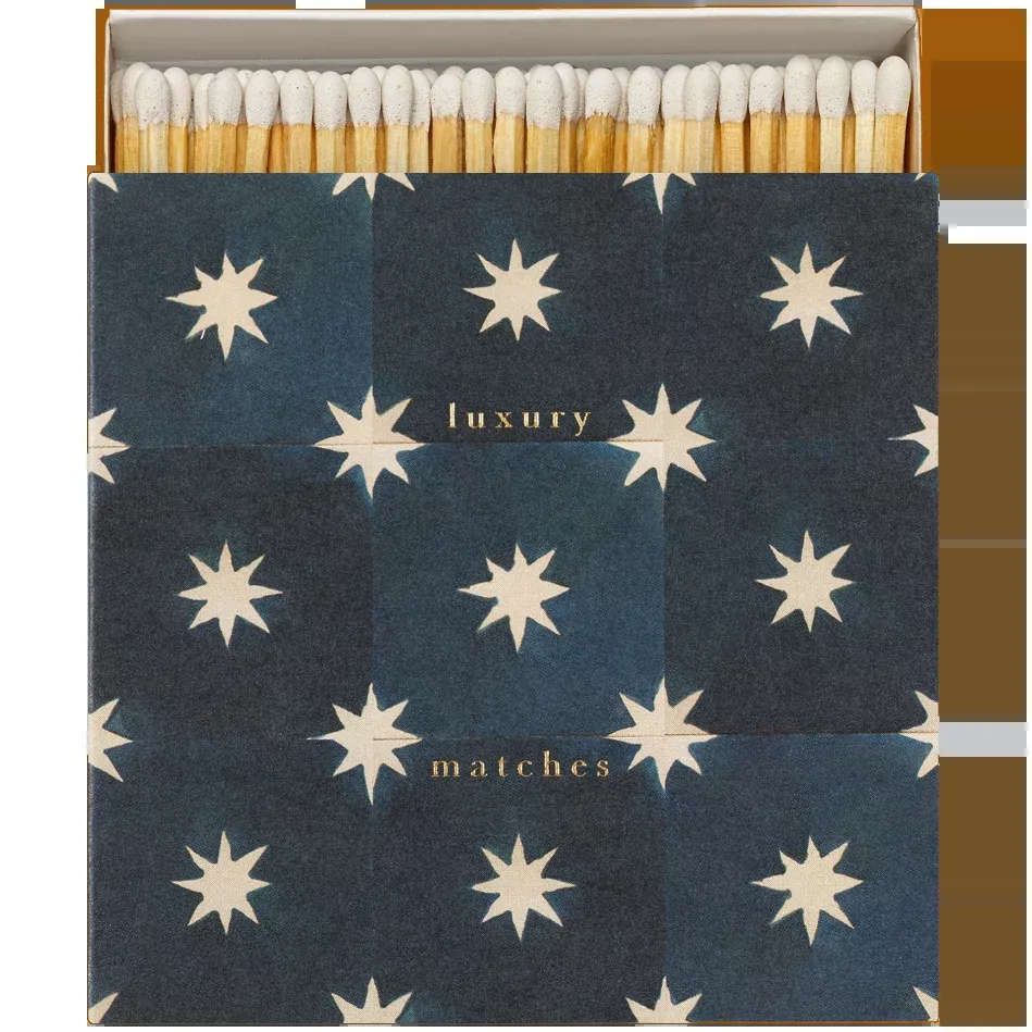 Archivist Navy Star Luxury Matches – 125 Stick Matches