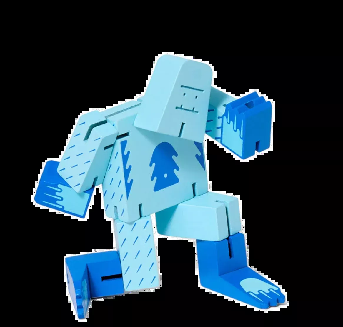 Areaware Cubebot Cryptoids Wooden Toy Robot Puzzle –Yeti