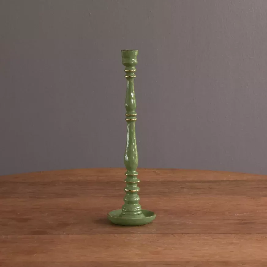 Beatriz Ball Small Encanto Candlestick Holder in Leaf Green