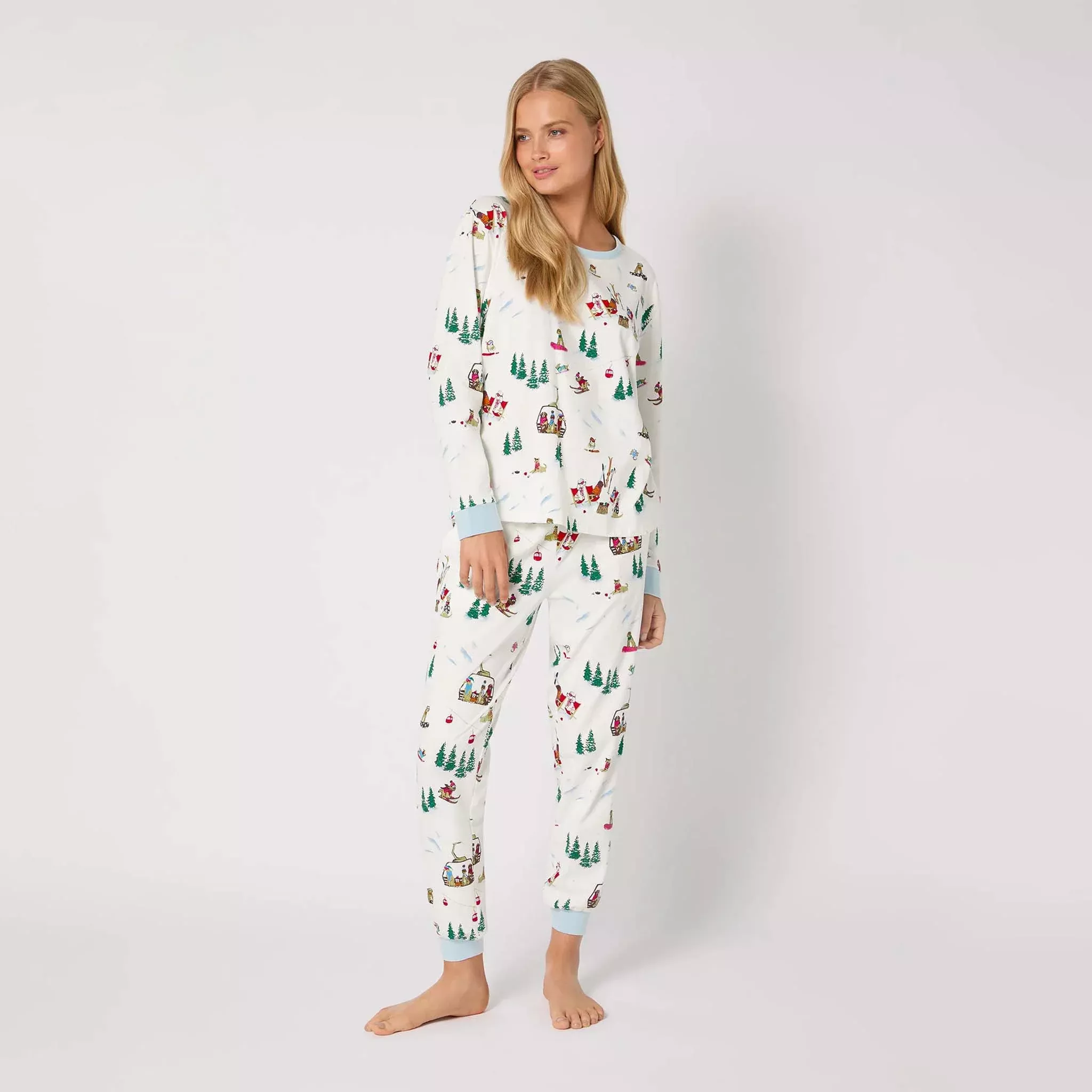 Bed Head Women's Ski Pups Stretch Jersey PJ Set