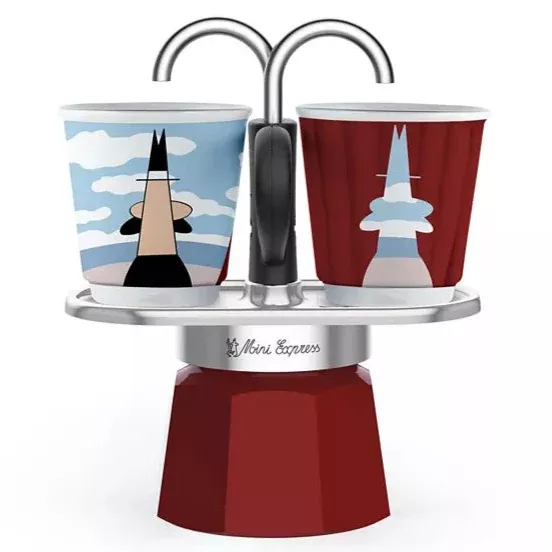 Bialetti Mini Express Magritte - Moka Set – 2 Cup