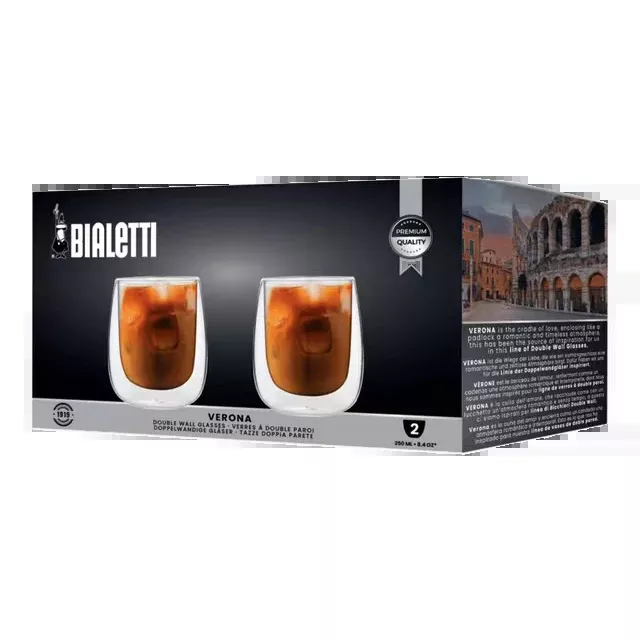 Bialetti Verona Double Wall Glasses – 250 Ml –Set of 2