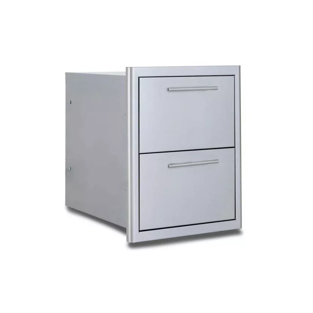 Blaze 16-Inch Stainless Steel Double Access Drawer with LED Lighting