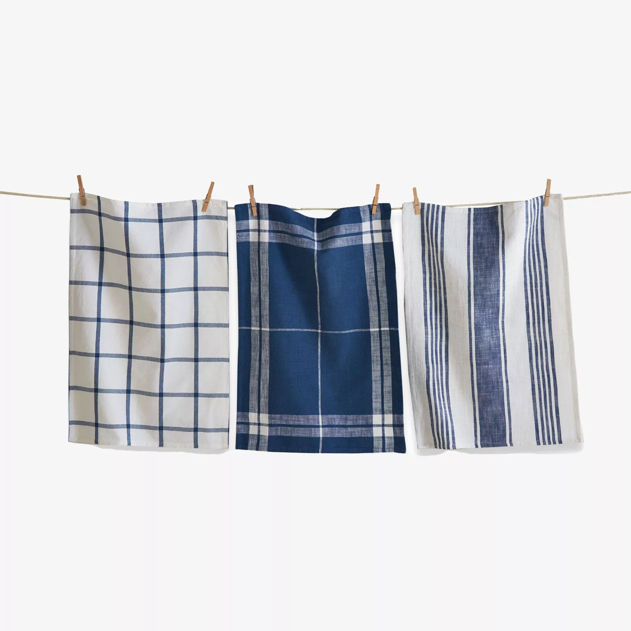 Blue Kitchen Towels - Set of Three