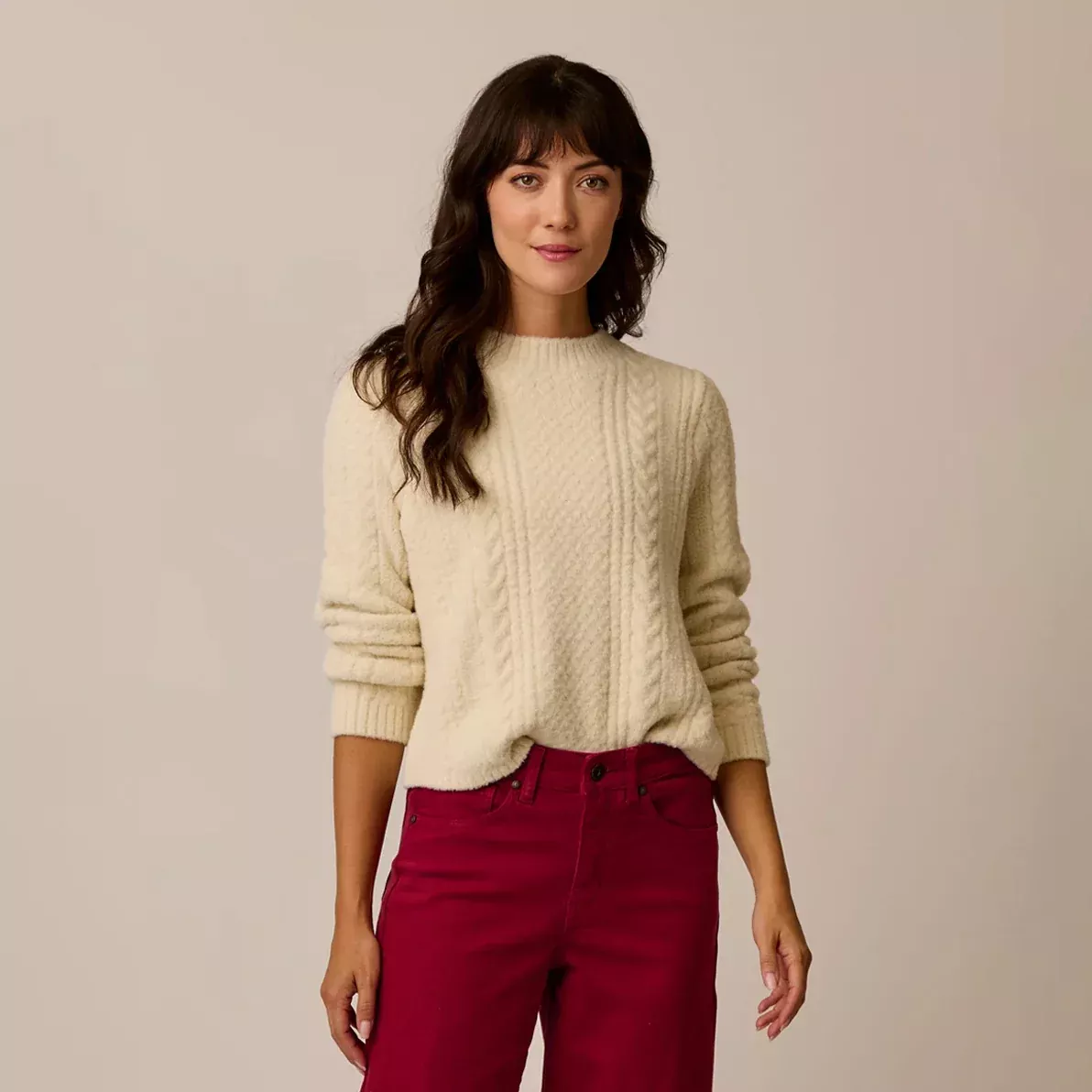Carve Monroe Cable Sweater in Cream