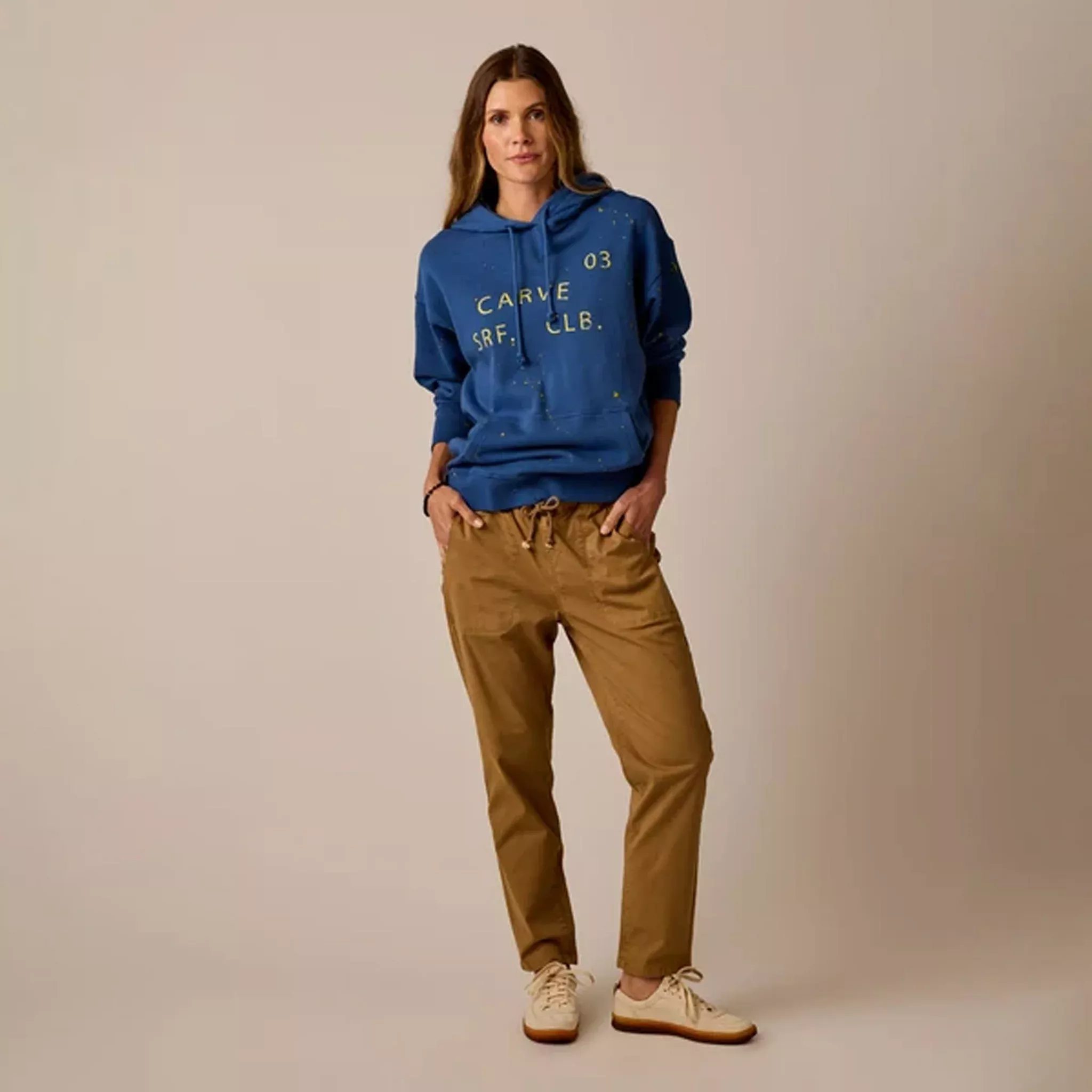 Carve Zoe Twill Pant in Walnut