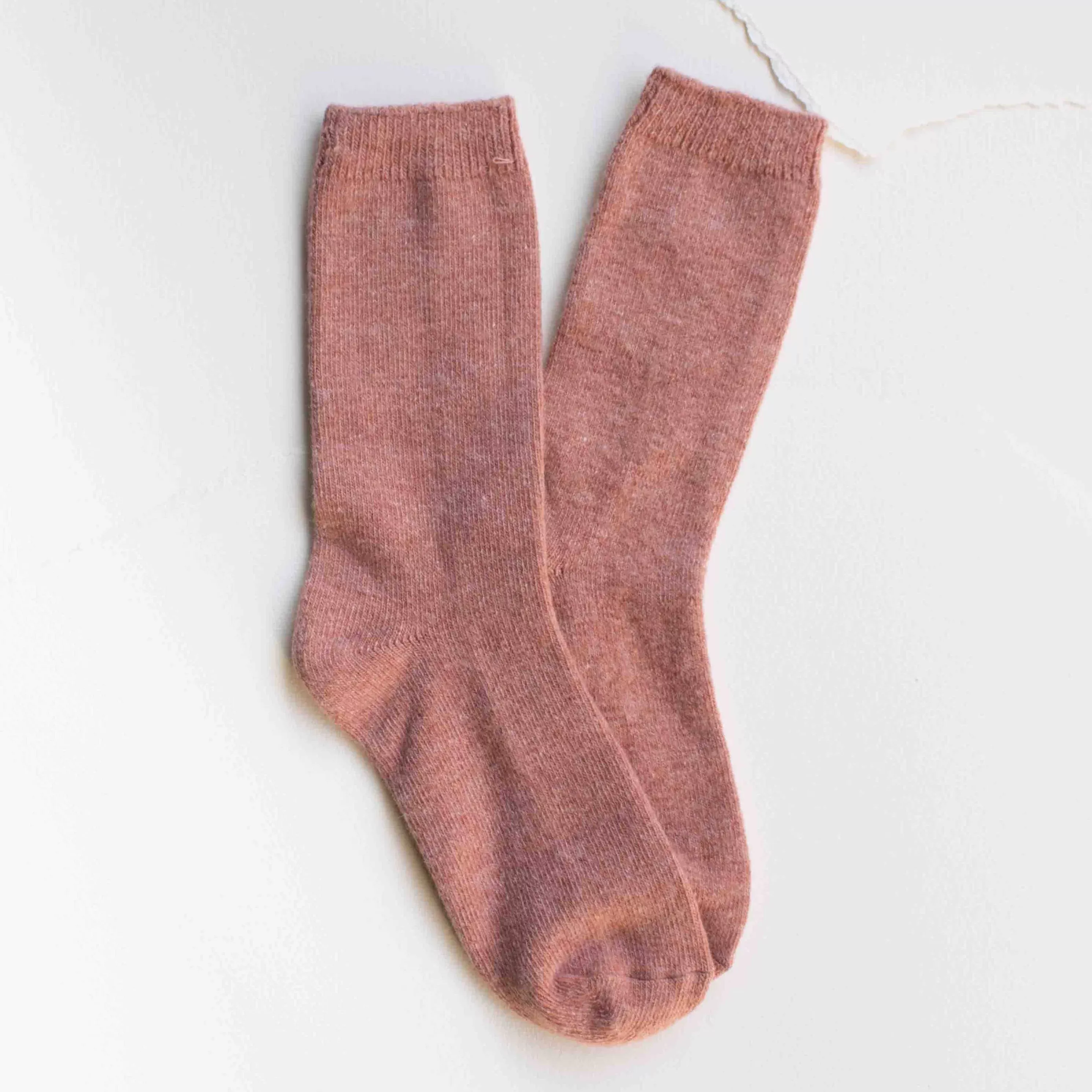 Cashmere Blend Socks in Coral