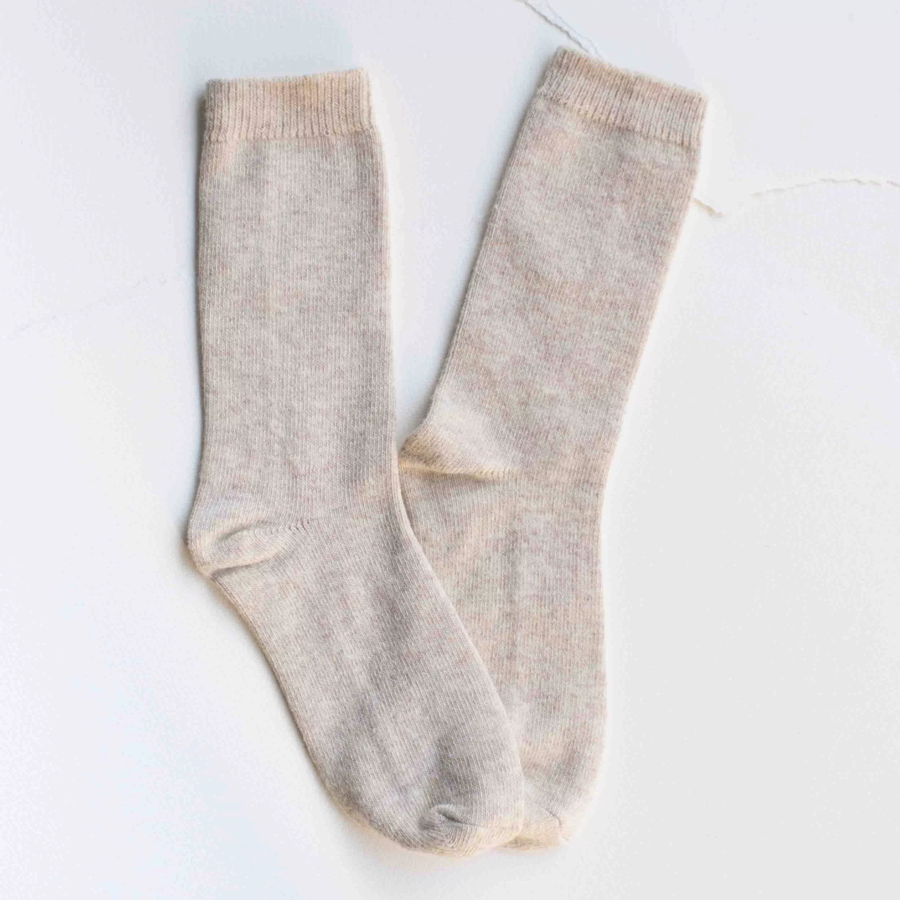 Cashmere Blend Socks in Oatmeal