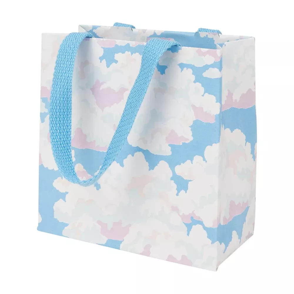 Caspari Blue Skies Small Square Gift Bag