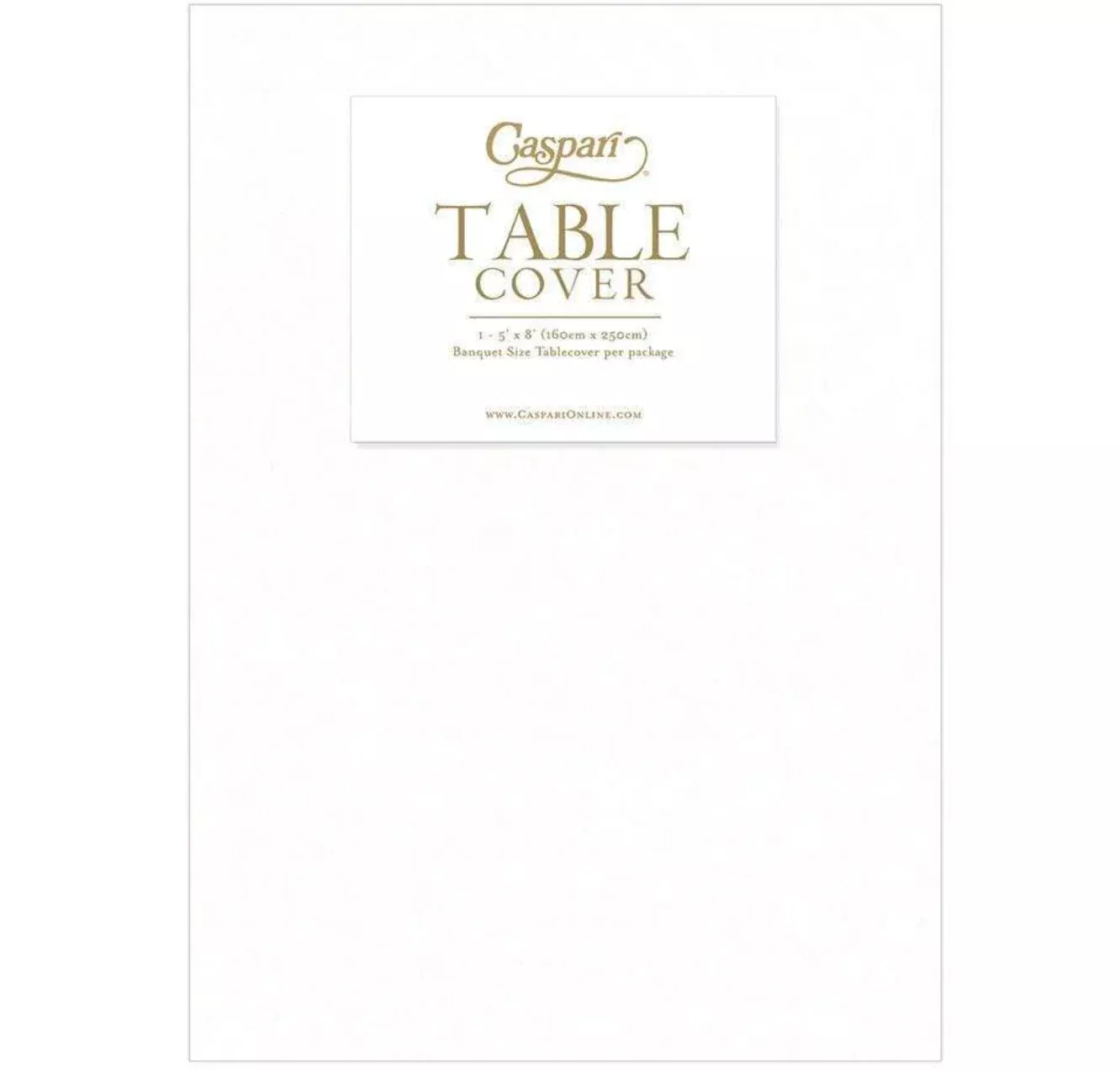 Caspari Paper Linen Solid Airlaid Tablecover – White