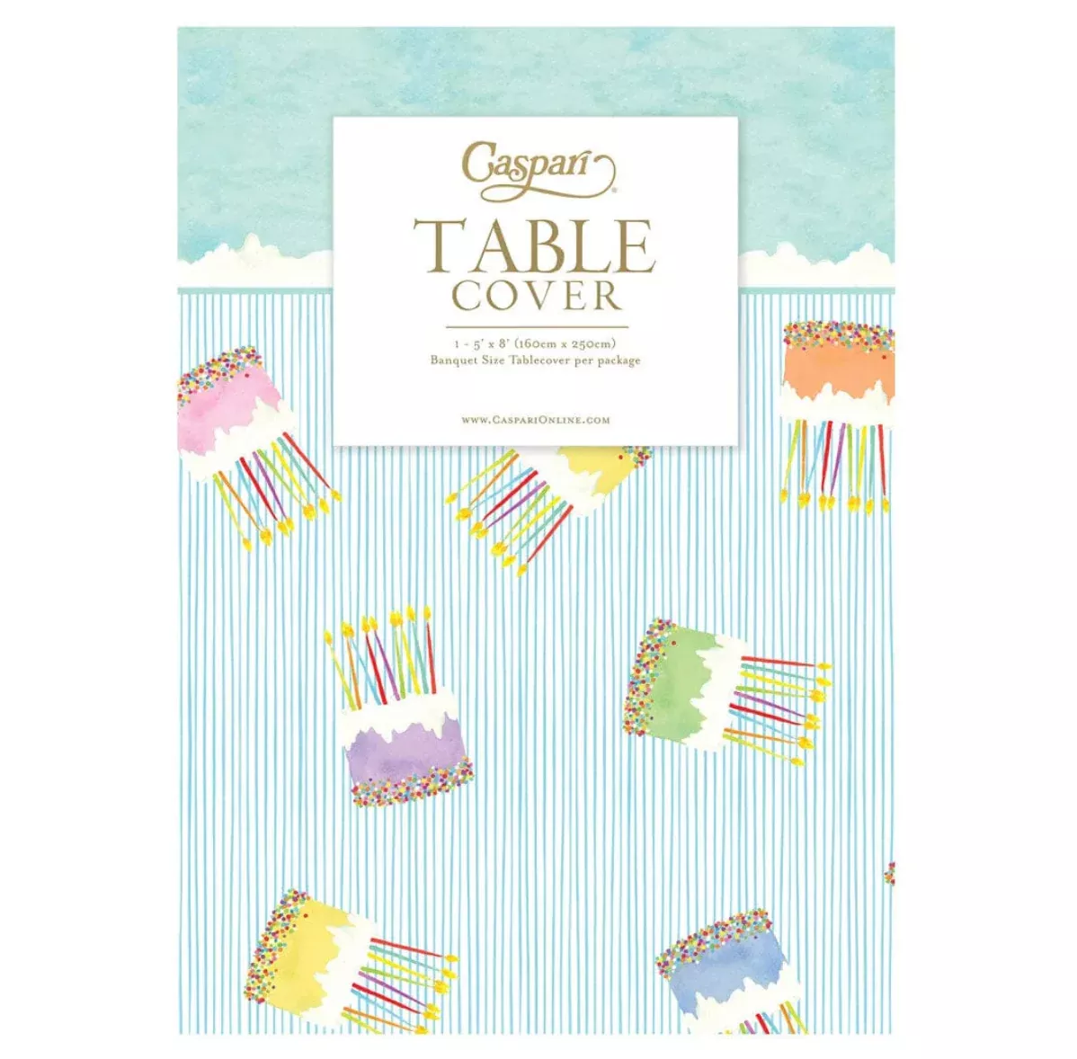 Caspari Paper Linen Table Cover – Cake Frosting