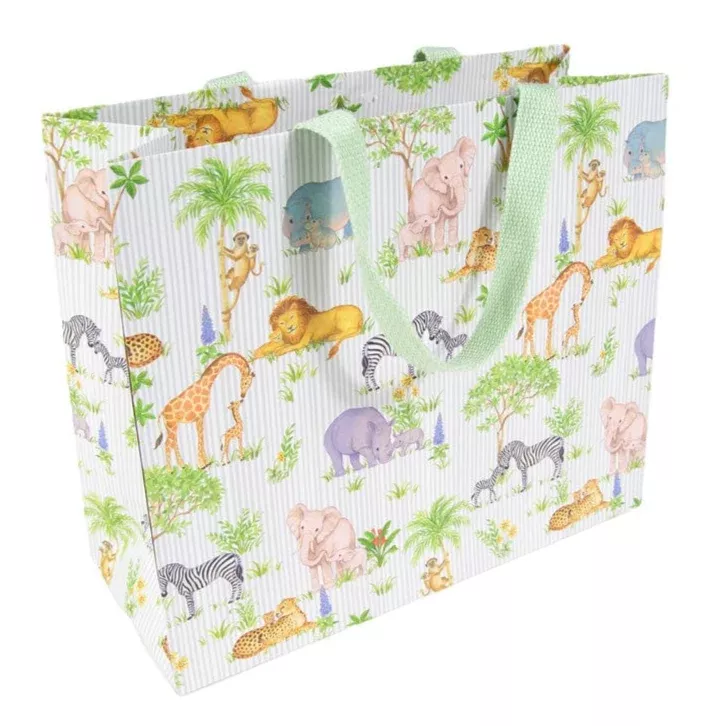 Caspari Safari Baby Large Gift Bag