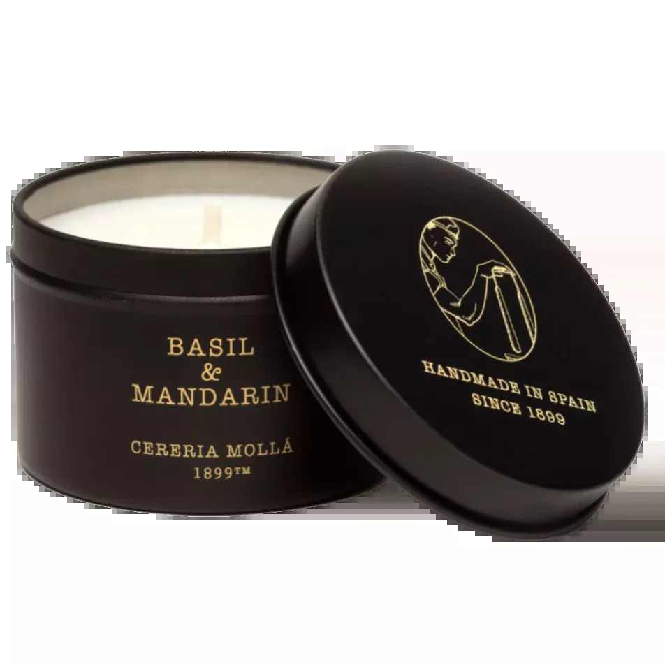 Cereria Molla Travel Candle – 3oz. – Basil & Mandarin