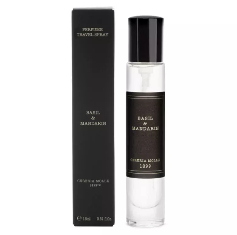 Cereria Molla Travel Size Room Mist & Body Spray – .5oz – Basil & Mandarin