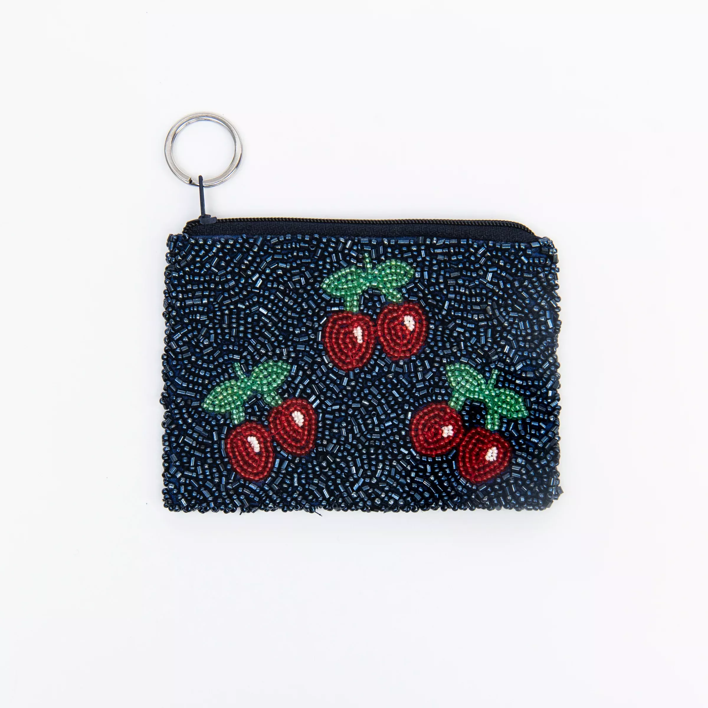 Cherries Beaded Coin Purse