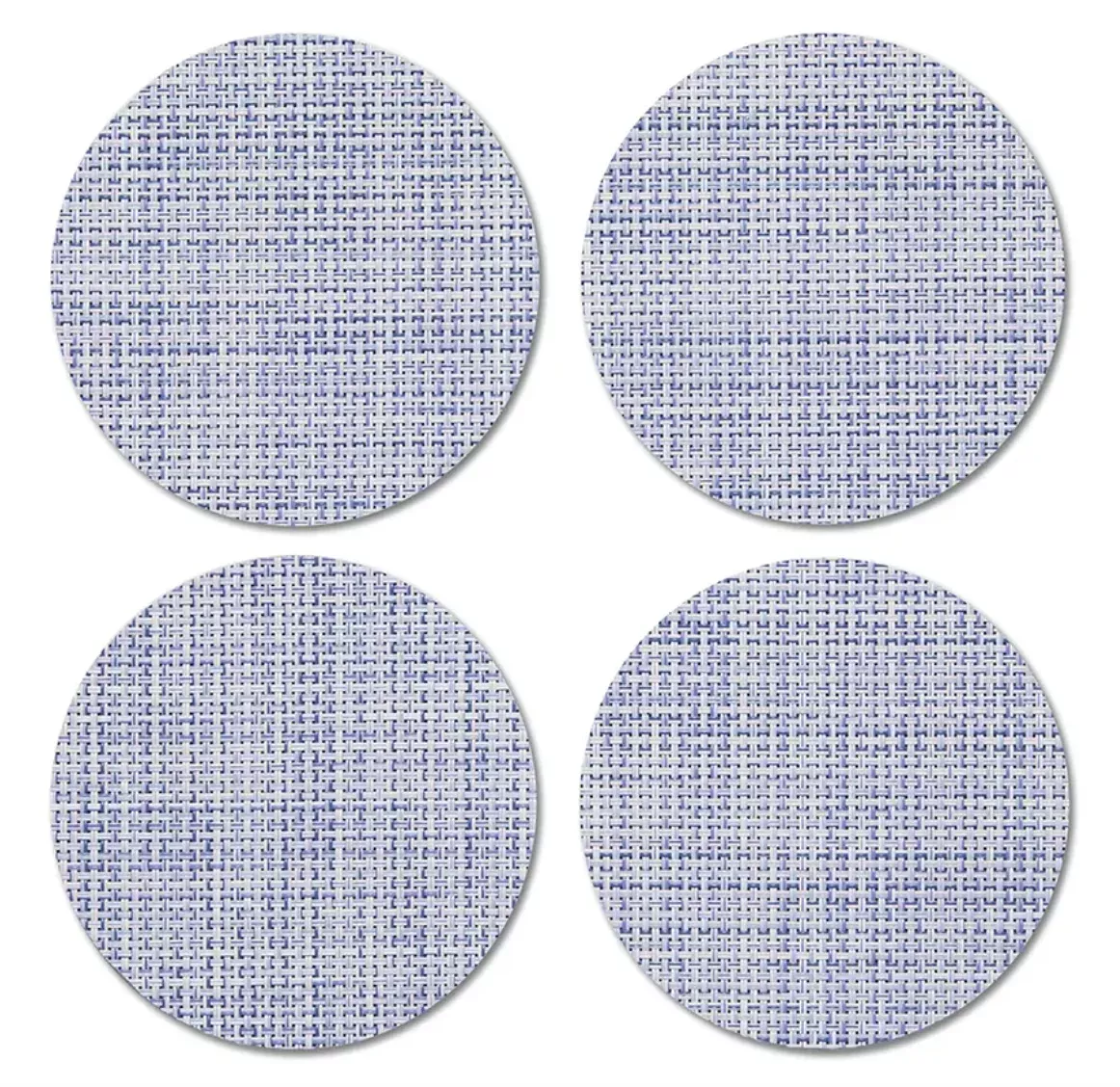 Chilewich Mini Basketweave Coasters - Periwinkle – Set of 4