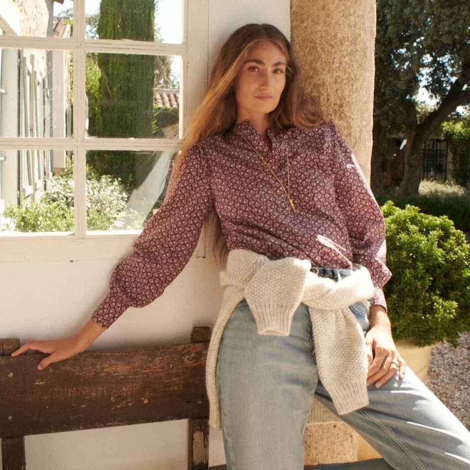 Chloe Blouse in Wine
