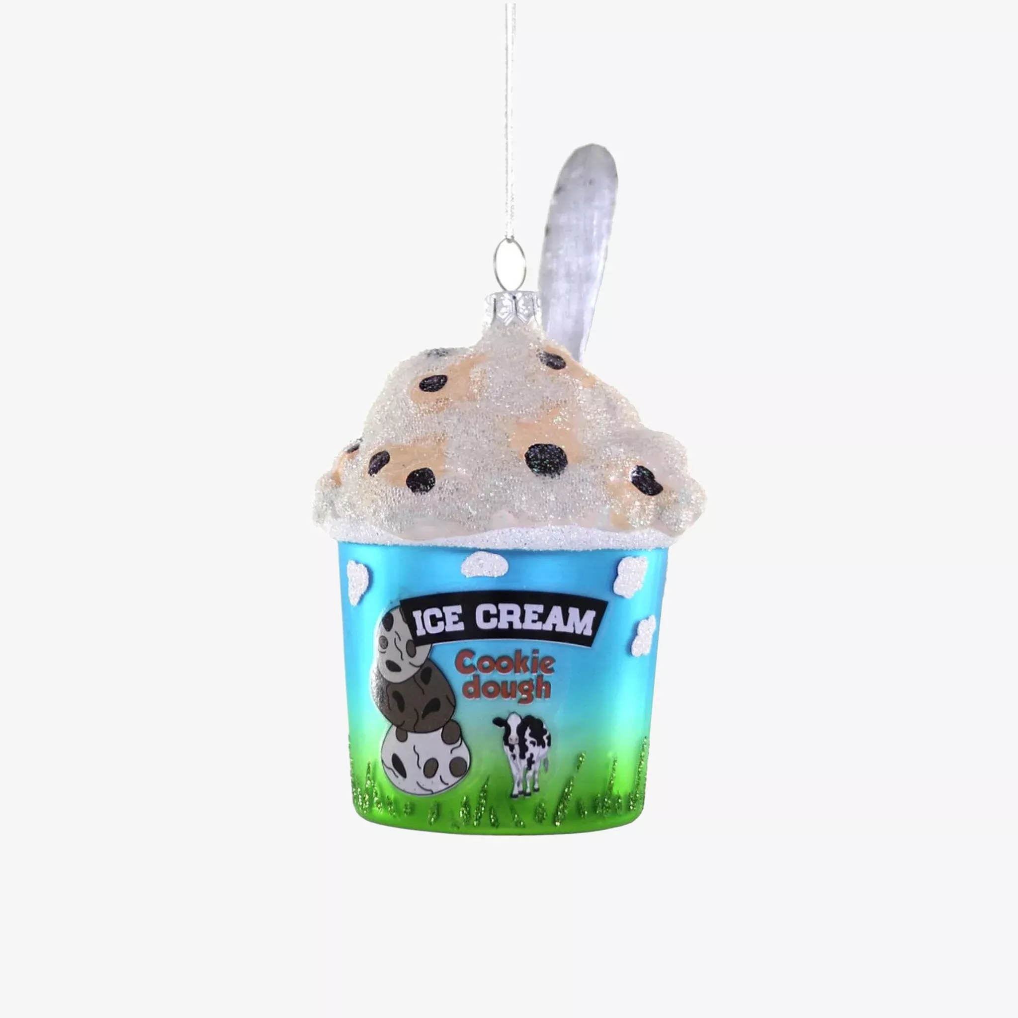 Chocolate Chip Cookie Dough Ice Cream Ornament