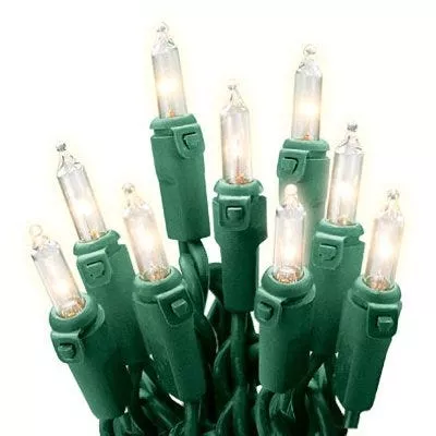 Christmas String to String Light Set – Clear/Green Wire –300Ct. (150Ct. X 2)