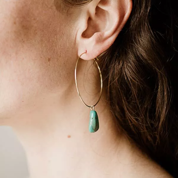 Commonform Aurora Hoops in Turquoise