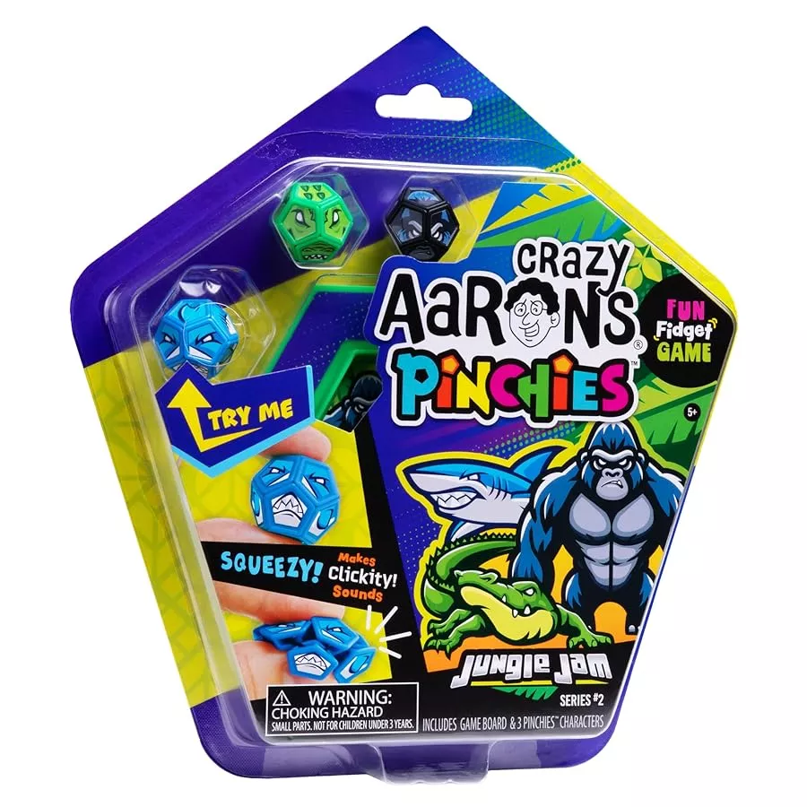 Crazy Aarons Pinchies –Squeezable Fidget Friends – Jungle Jam