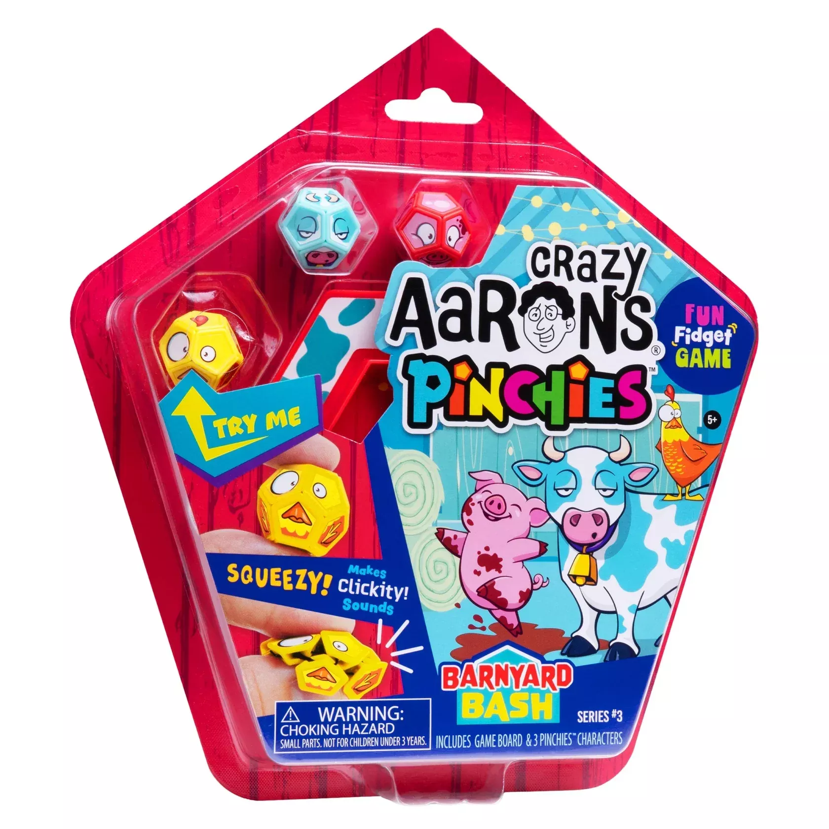 Crazy Aarons Pinchies – Squishy Squeezable Fidget Friends – Barnyard Bash