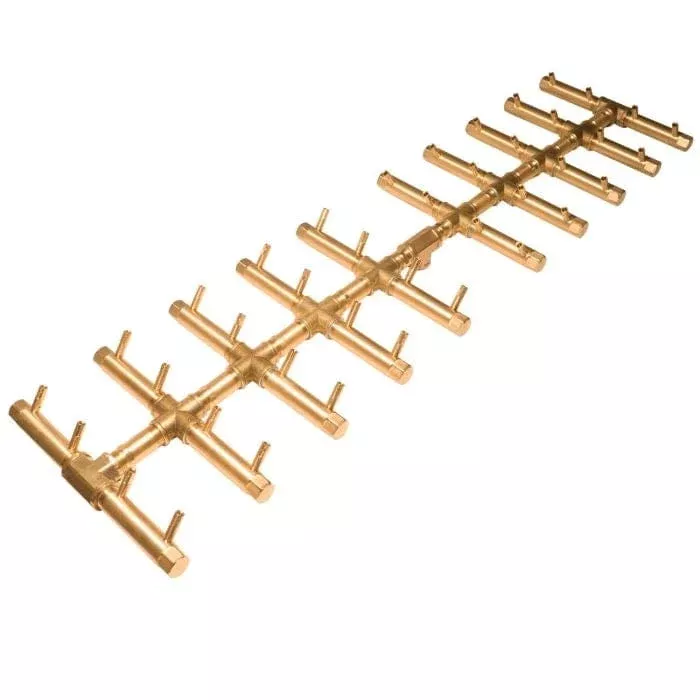 Crossfire CFBDT Double Tree-Style Brass Gas Fire Pit Burner