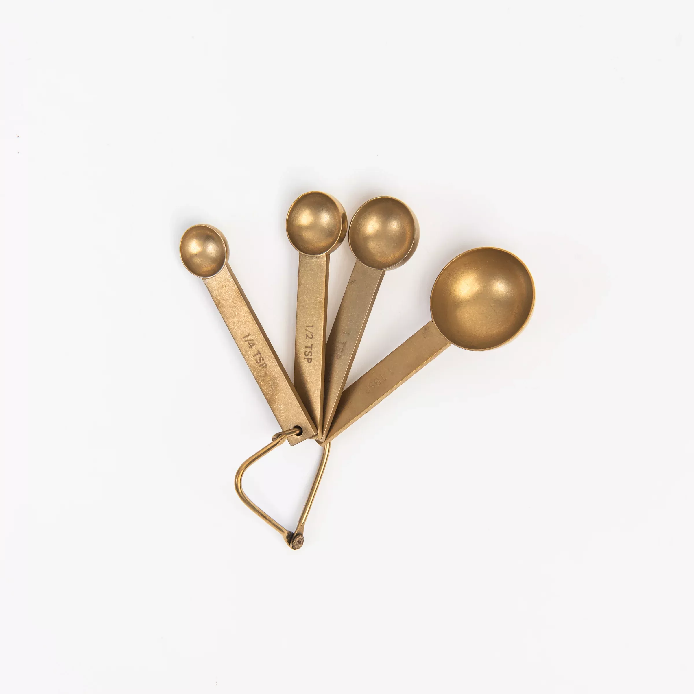 Cultivar Measuring Spoons in Tumbled Gold