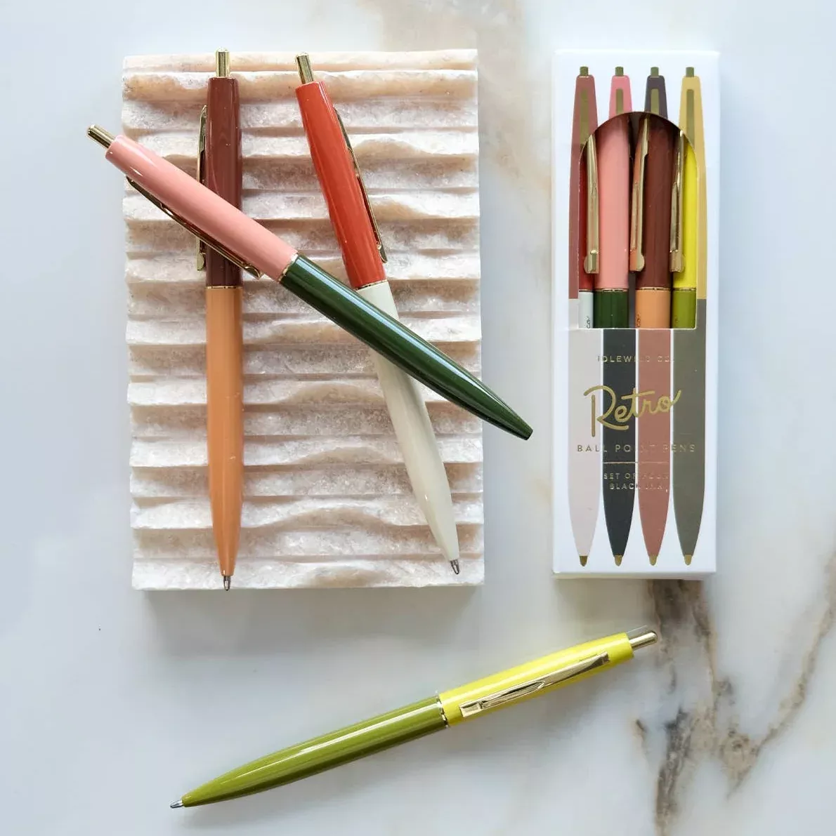 Desert Tone Retro Pens, Set of 4