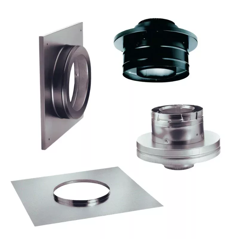 Duravent 4" x 6-5/8" DirectVent Pro Masonry Chimney Conversion Kit | 46DVA-KMC