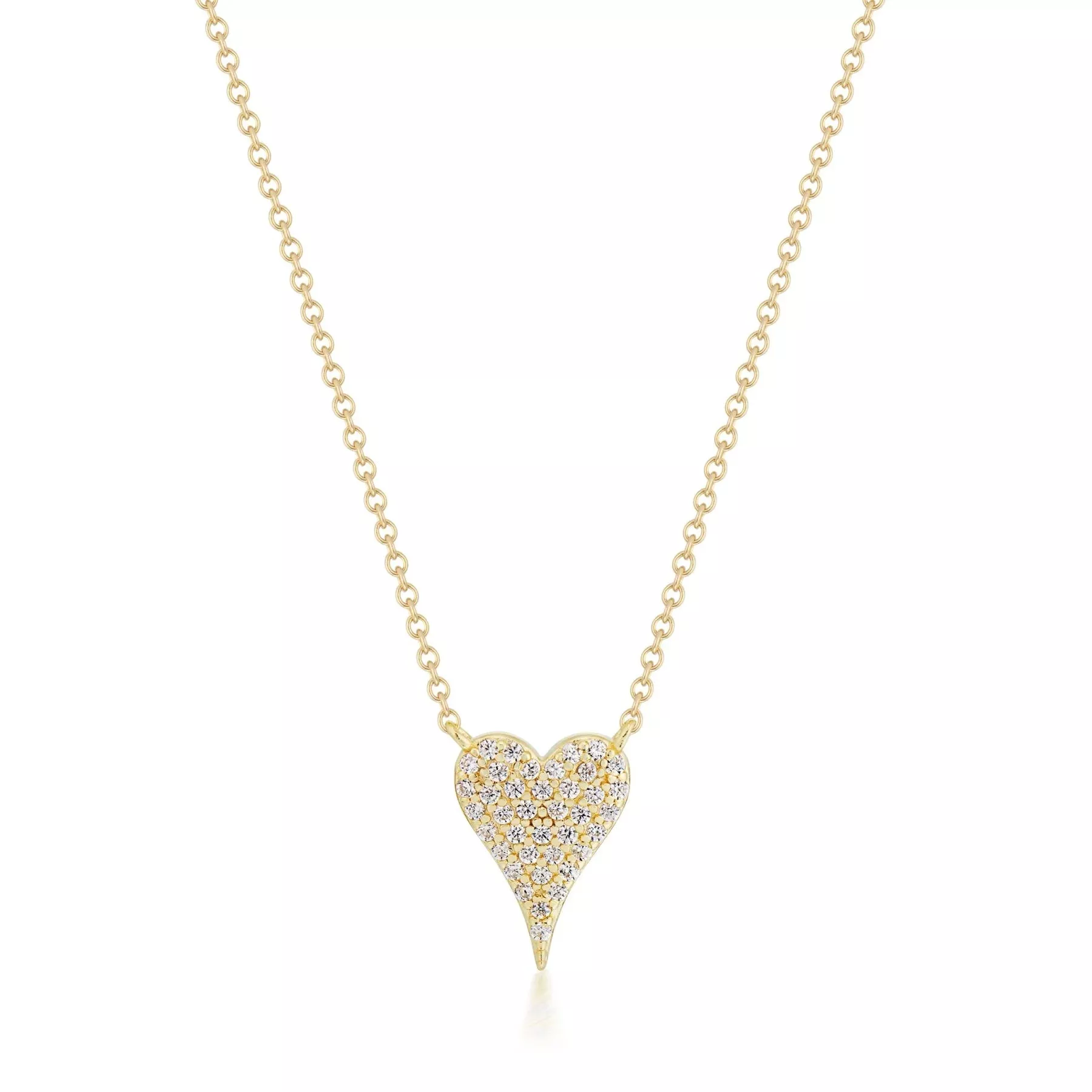 Elli Parr Heart Pave Necklace