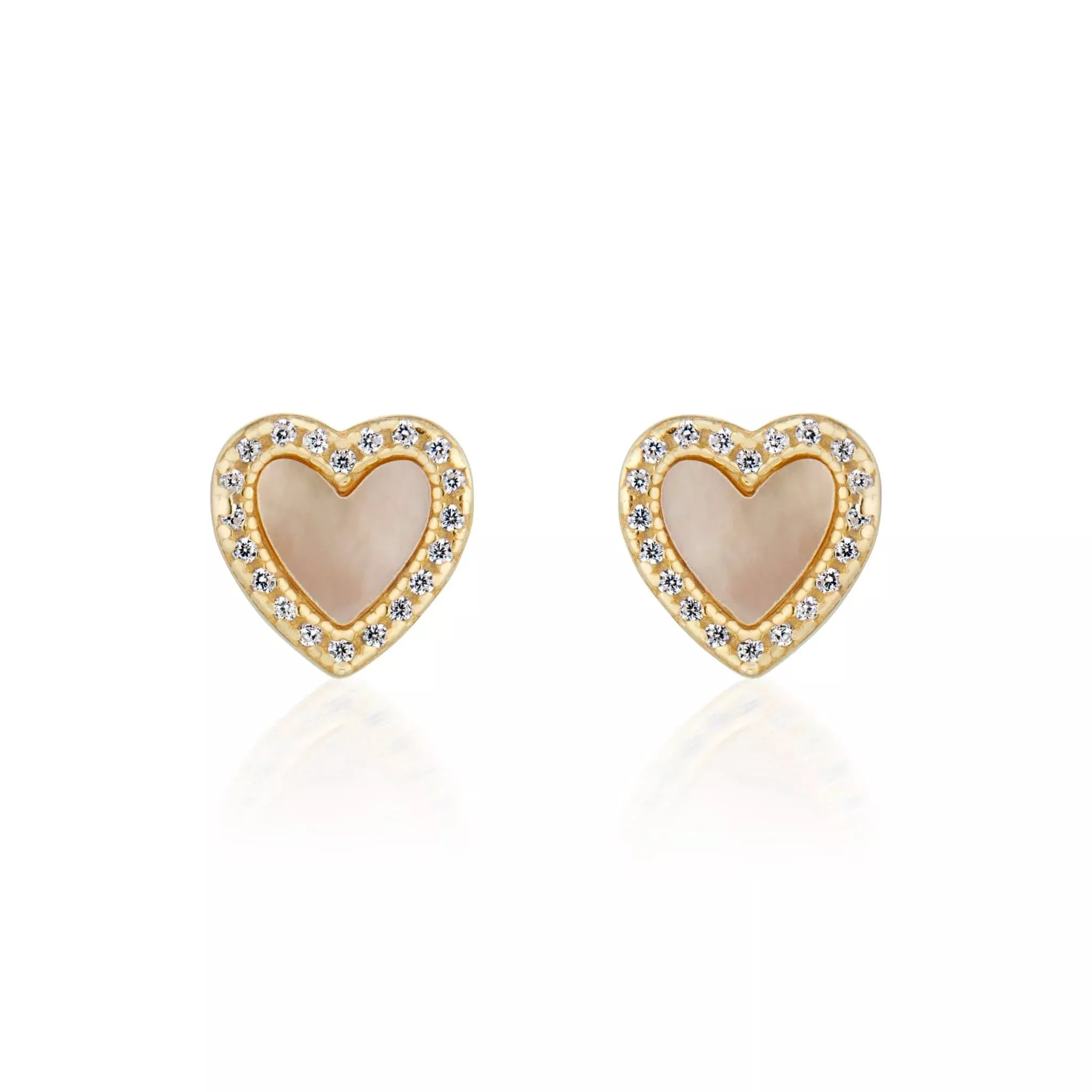 Elli Parr Mother of Pearl Heart Studs