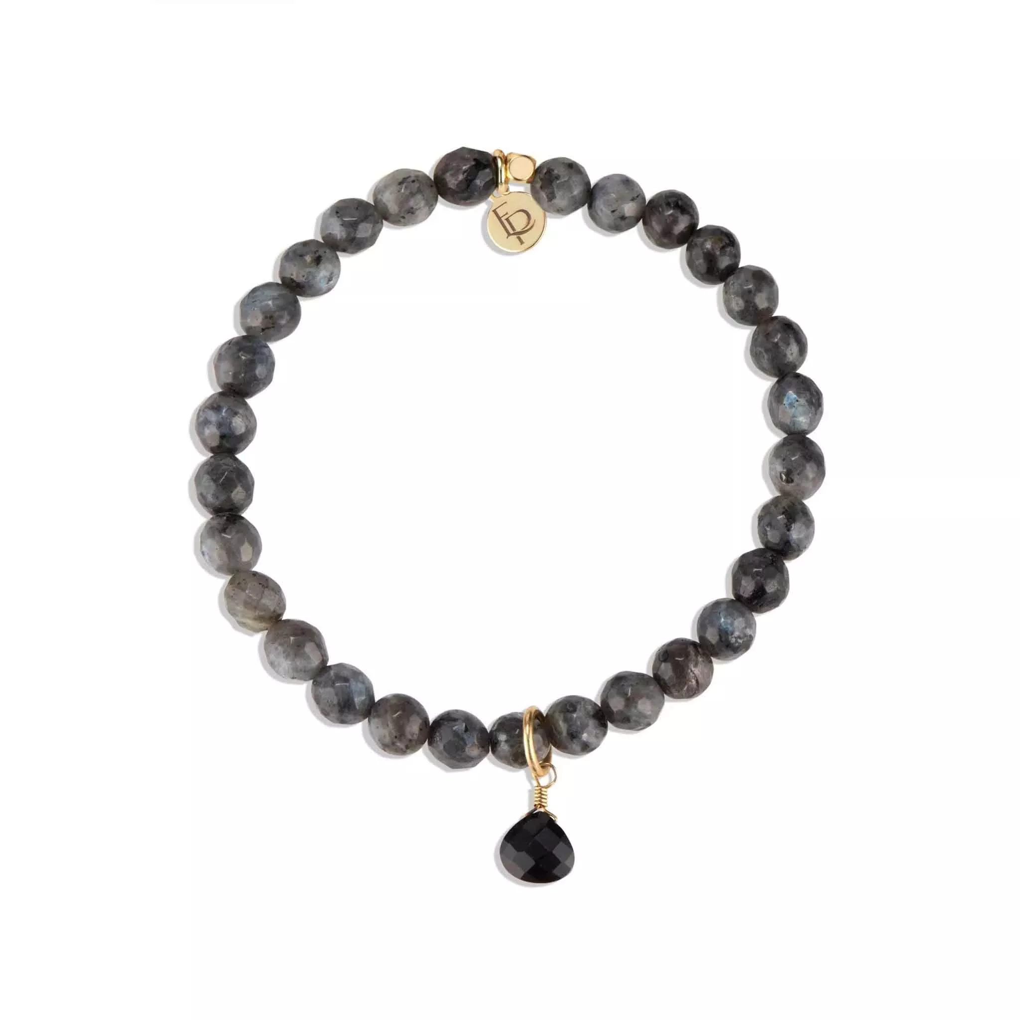 Elli Parr Royal Gemstone Beaded Bracelet in Black Labradorite