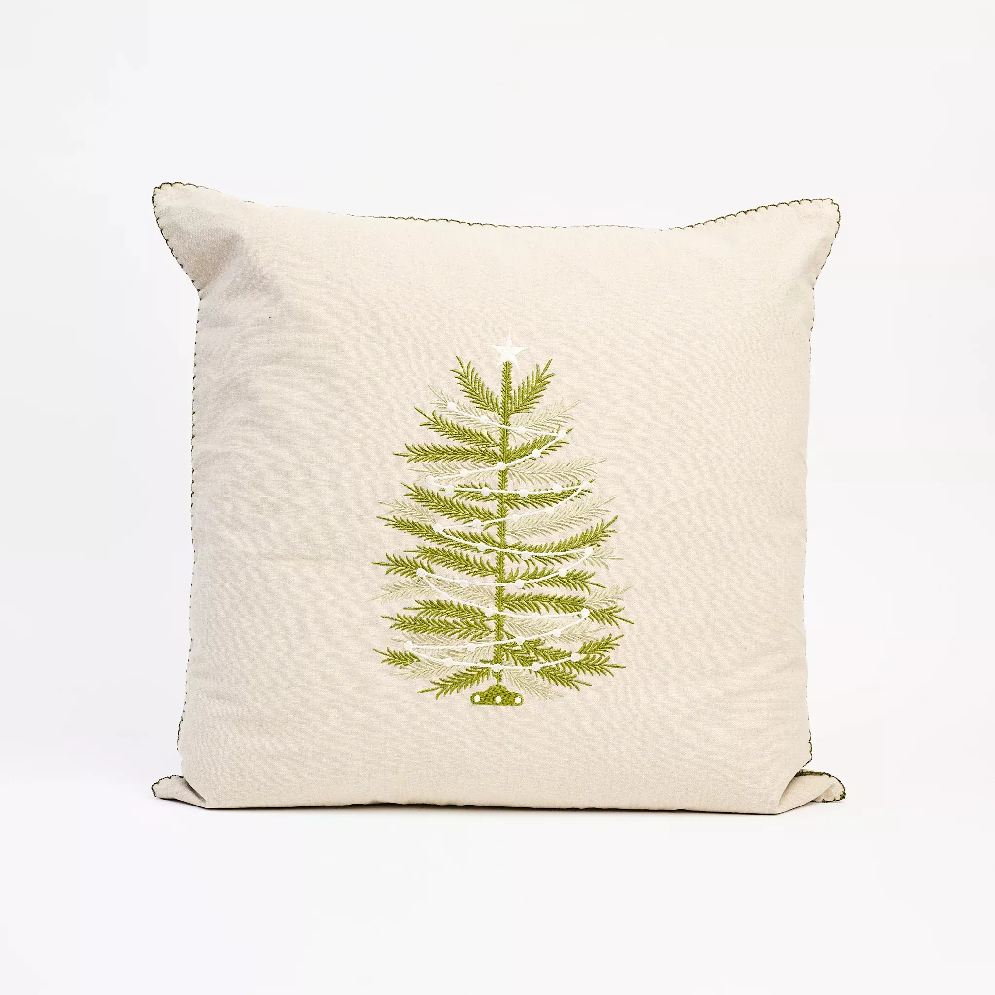 Embroidered Tree Pillow 20" x 20"