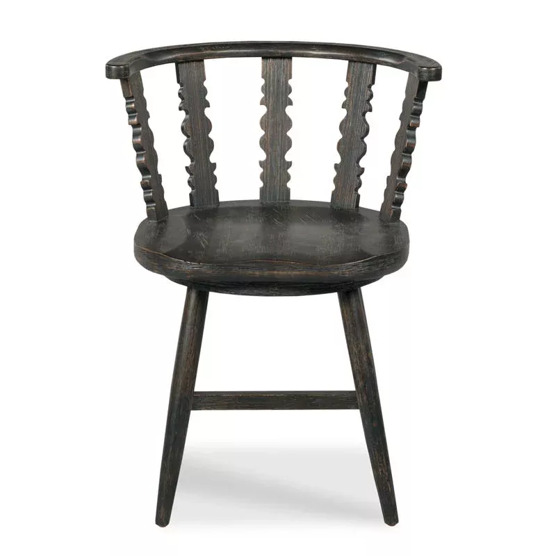 Fable Dining Chair in Worn Black Finish