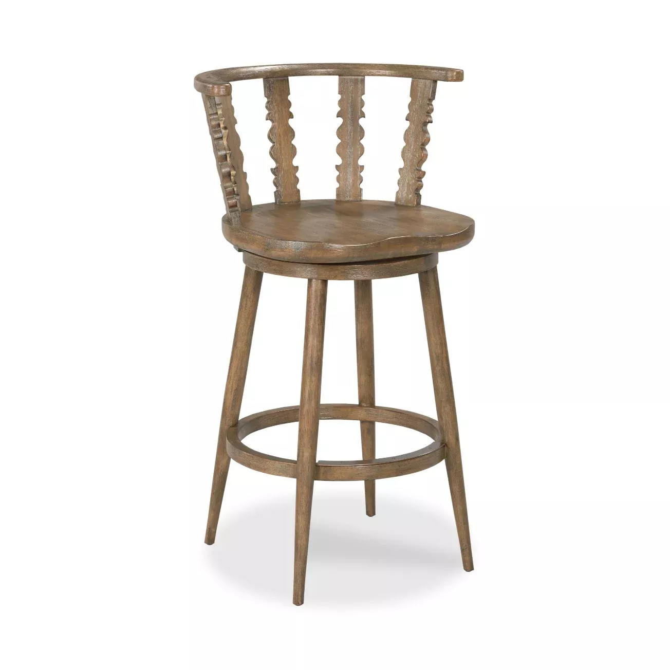 Fable Swivel Bar Stool in Antique Finish