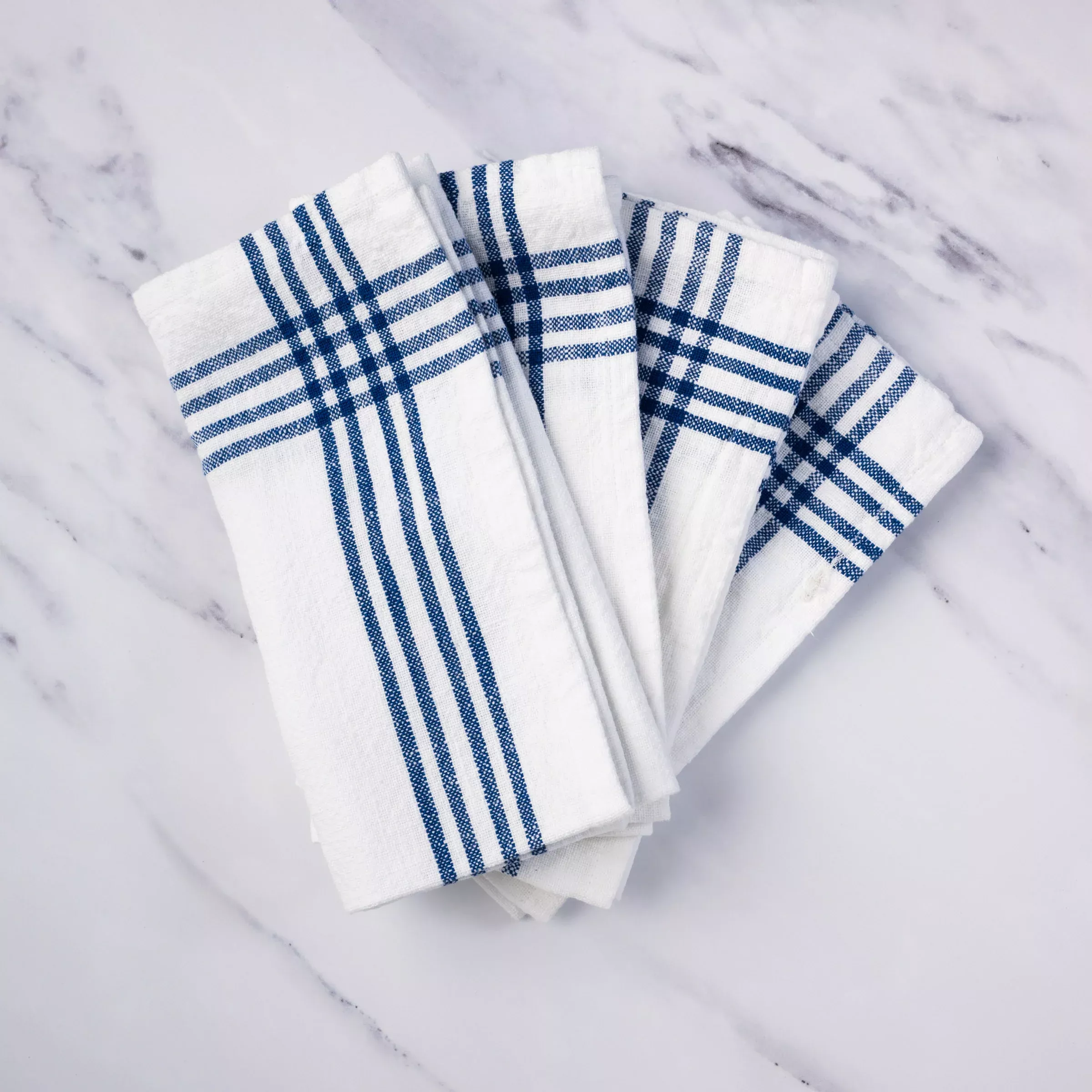 Farmhouse Napkin in Blue, Set of 4