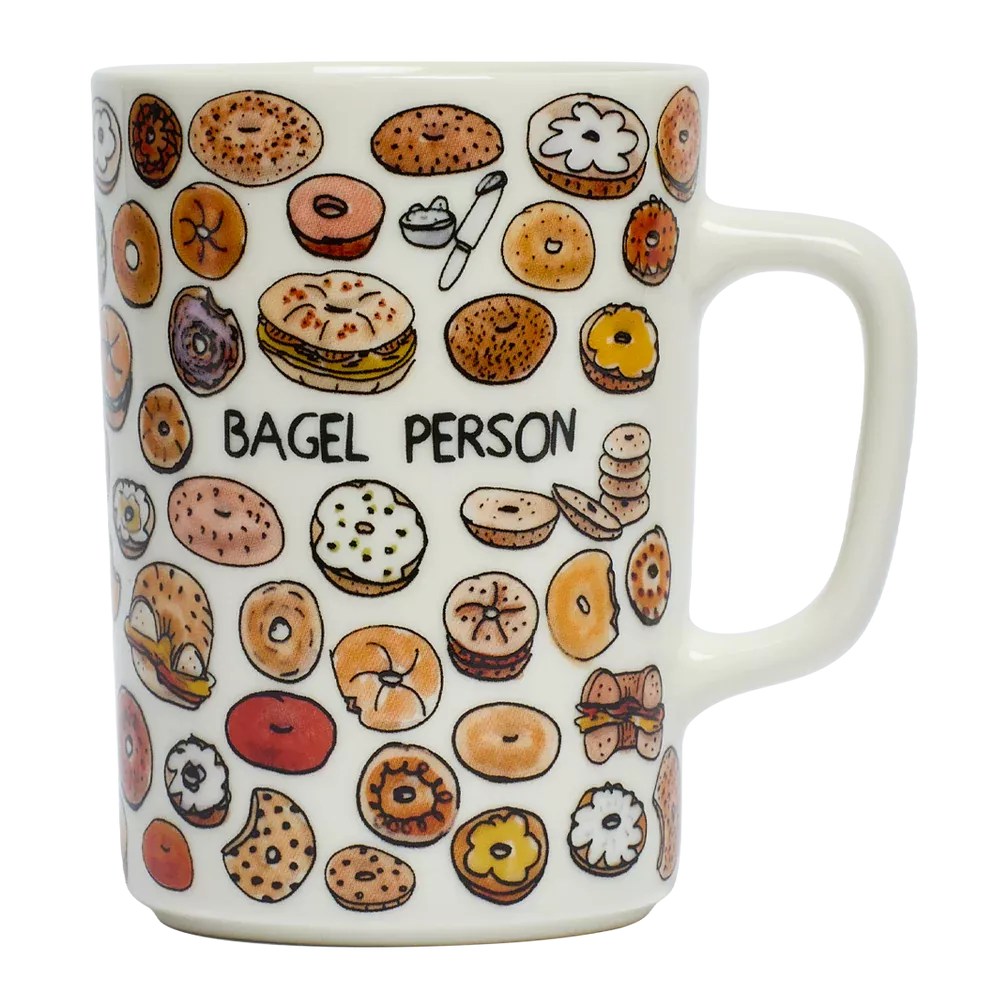 Fishs Eddy Ben Lenovitz - Bagel Person Mug – 10oz
